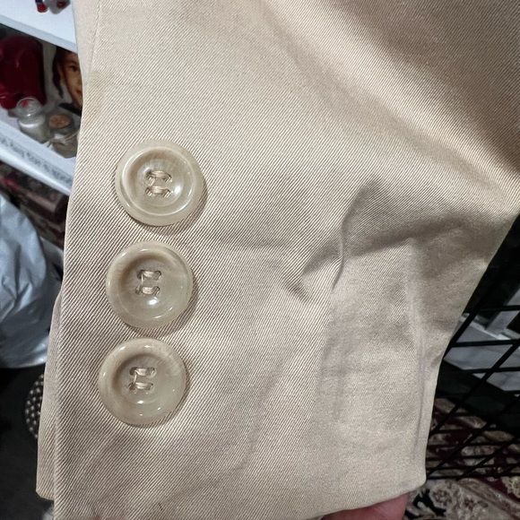 VGUC Casual Corner stretchy khaki blazer size 8 - Picture 3 of 4